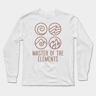 Master Of The Elements of nature fire wind water earth Long Sleeve T-Shirt